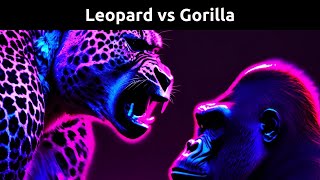 Battle between Leopard and Gorilla: Who Wins? #animals #animalwonders #gorilla #wildlife