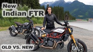 Indian FTR R Carbon Test Ride Review with Comparison Old FTR 1200 vs. New FTR and Sound Check