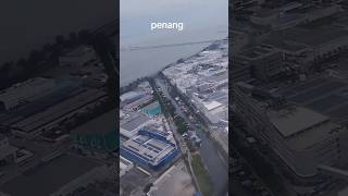 Aerial view of Penang Malaysia fly with air asia #shorts #travel #penang