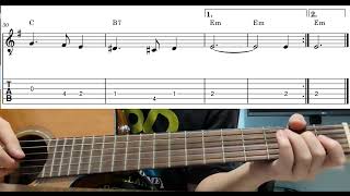 Greensleeves - Easy Beginner Guitar Tab With Playthrough Tutorial Lesson