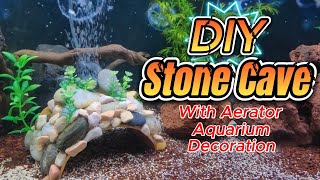 Making DIY Stone Cave for Fish | Aquarium Cave Decoration | DIY Aquarium Decorations Ideas