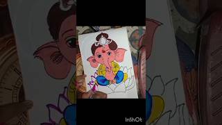 Ganapati drawing || bal ganesh drawing || #shorts #ytshorts #tradingshorts #ganpati #drawing