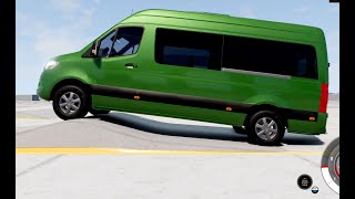 BeamNG Drive - Mercedes Sprinter Passenger Van Suspension Testing