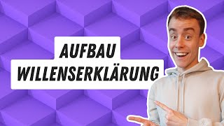 Aufbau Willenserklärung