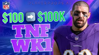 Thursday Night Football Week 1 | $100 into $100K Challenge | Free NFL Picks & Predictions