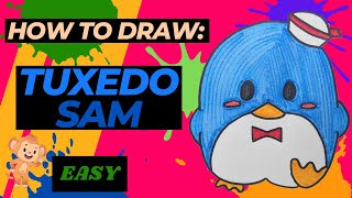 How to Draw: TUXEDO SAM for KIDS | SANRIO