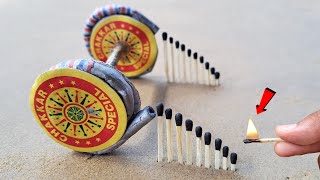 Matchstick Chain Reaction Domino Vs Diwali Crackers Amazing Experiment