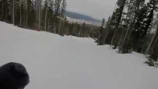 Angel Fire Resort skiing "Prospector" (blue run)