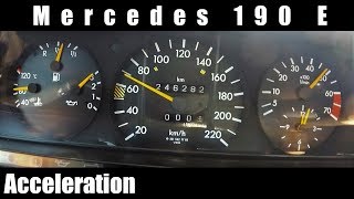 1991 Mercedes 190 E 2.0 122 KM Acceleration / Przyspieszenie