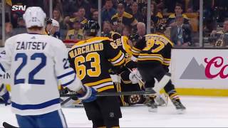 Mitch Marner 1st Goal of the Playoffs | Game 1 | Toronto Maple Leafs  @ Boston Bruins - 4/11/2019