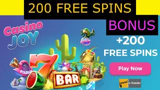 JOY CASINO - 200 Free Spins Sign Up Bonus - Casino Promotions 2022