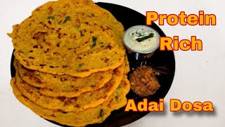 Adai Dosa Recipe | High Protein Lentil Dosa | Perfect Breakfast Protein Rich Dosa | @shamiraskitchen