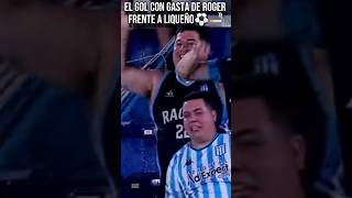 El gol de Roger Gastando al arquero🚬#futbol #racing #sudamericana #gol #shorts