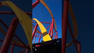 WOULD YOU GO ON THIS SINGLE RAIL COASTER?!?! #shorts #youtubeshorts #rollercoaster #drop #crazy