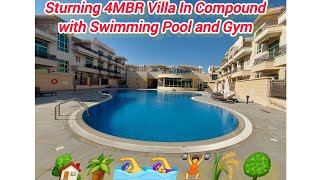 Stunning 4MBR Villa In Compound with shared swimming pool and Gym.🏡🪴🏊‍♂️🏊‍♀️🏋🌾🌳 MBZ city .