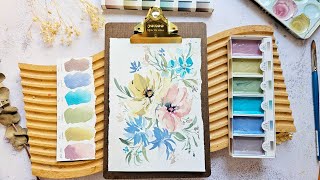 Watercolor Florals Using Boku Undo Pale