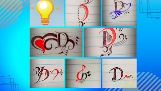 letter D stylish design part 03||today something new #handwriting #calligraphy