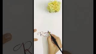 English calligraphy name Rimsha with speedball pen #viral #englishcalligraphy #art #allah #paper