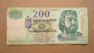 200 Hungarian Forint Banknote (Two Hundred Hungarian Forint / 1998), Obverse & Reverse