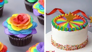 easy colour rainbow dash dessert cake 🌈🍨🌈🎂🌈🎂🌈🎂🌈🎂🌈🎂🌈🎂🌈