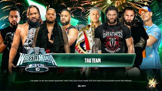 The Bloodline Vs Roman Reigns, Cody Rhodes, Seth Rollins & John Cena - Tag Team Match | WWE 2k24