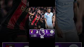 Manchester City lost their Premier League match against Bournemouth #bournemouth #manchestercity