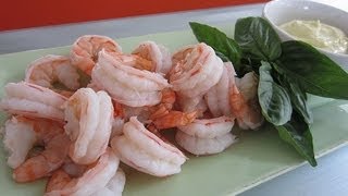 Poached shrimp