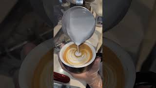 Beautiful Latte Art Tulips #art #coffee #latteeart #coffeeart #shortvideo #shorts