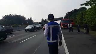 Bus Pesona Holiday Terbakar di Tol Jagorawi