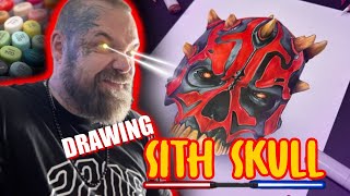 How to Draw a Sith Skull (Star Wars) | DrewDrawz