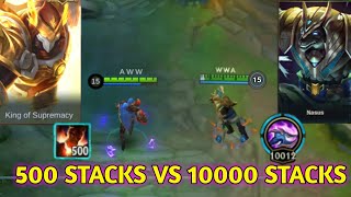 ALDOUS VS NASUS | 500 STACK VS 10000 STACK