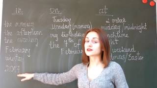 in, on, at. English prepositions. Предлоги в английском