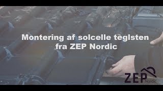 Montering af solcelle teglsten fra ZEP Nordic