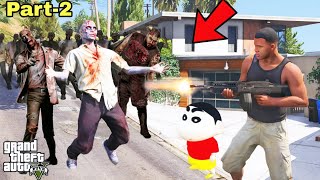 Franklin and Shinchan Save Los Santos or Find Out About ZOMBIE APOCALYPSE in GTA V (part-2)