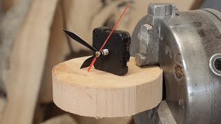 Wood Turning - Simple Wooden Clock Making