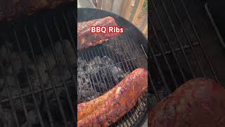 Bbq ribs on the weber grill charcoal mesquite and oak #pnw #bbq #outdoors #beef #pork