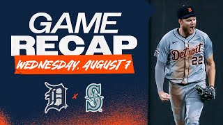 Game Highlights: Skubal Strong Through 7, Parker Meadows Robs Home Run in Tigers Win | 8/7/2024