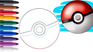 Comment dessiner une pokeball étape par étape dessin Pokémon