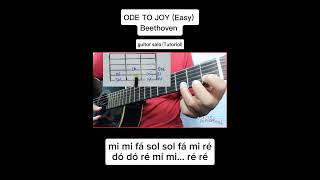 ODE TO JOY (Beethoven) EASY guitar tutorial (Solo) BEGINNERS #short