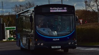 **NICE ZF** Ride on trentbarton Scania L94UB Wright Solar 662 (FN54 AEZ) SkyLink Express