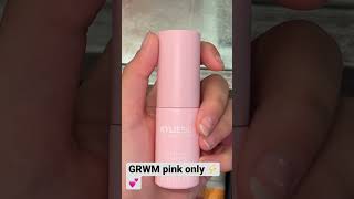 GRWM pink only!⚡️💕 #preppy #skincare #grwm #shorts #fyp