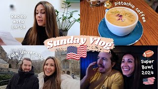 🇺🇸 ¡¡NERVIOS!! Noticias de mi GREEN CARD 😰 Así vivimos la SUPER BOWL en USA 🏈 | Vlog de Domingo ✨