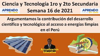 Ciencia y Tecnología 1ro y 2do secundaria semana 16 aprendo en casa. La contribución del desarrollo