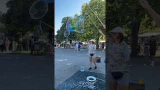 Street Artists create Soap Bubbles by Lake of Constance | Simply Chill #shorts