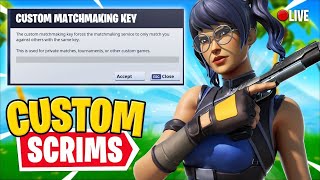 FORTNITE SCRIMS LIVE! FORTNITE CUSTOM GAMES LIVE!