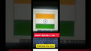 Make Indian Flag Using Python 🔥| Happy Republic Day ♥️| Subscribe For Code 🔥| #shorts #republicday