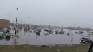 Alpena Michigan Weather A Little Spring Snow Storm!! Plus Walmart Parking Lot And Gas Prices