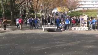 2012.11.29 Two solar cars "Tokai Challenger" ran in the campus of Tokai University.