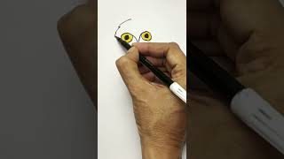 Draw a cartoon owl. Easy drawing for beginners #shorts #drawing #doodledesign