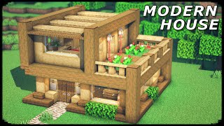 Minecraft: How to Build a Modern Wooden House